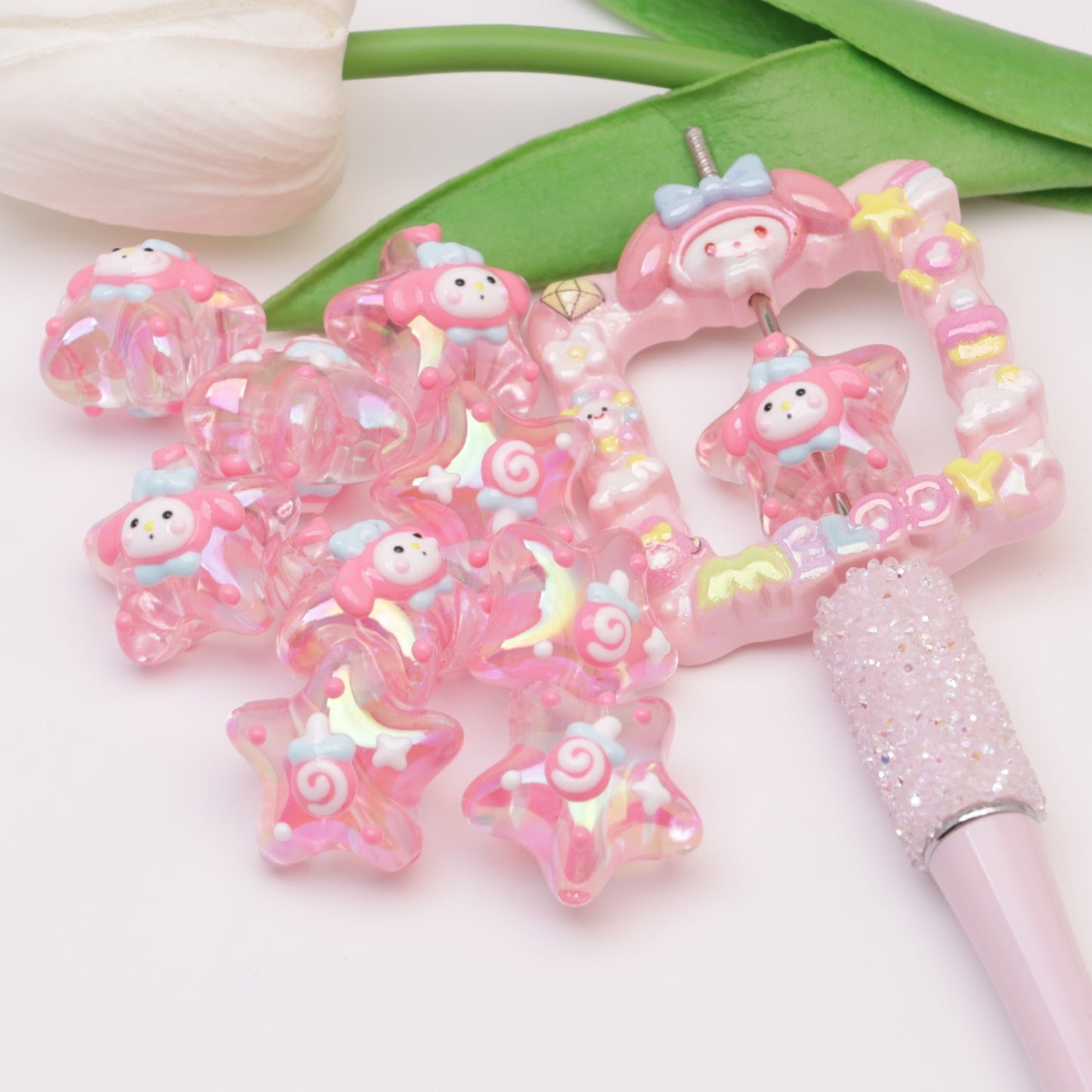 FS3695-21.5mm Hand - painted Five - pointed Star Melody
