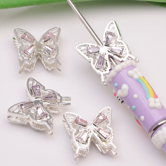 FS3774- 19 * 20Mm Butterfly Diamonds Alloy Beads Zircon Butterfly Beads