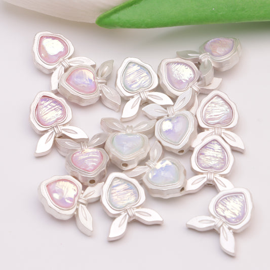 FS4540-17.5*16mm Rabbit Ear Fine-Hole Love Beads   No Fit Pen