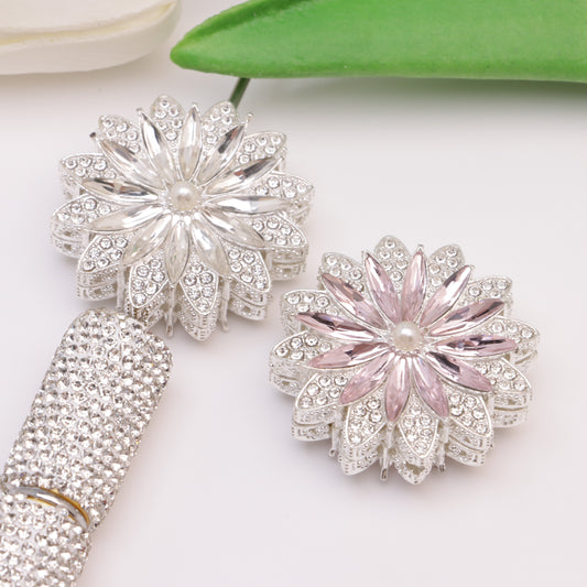 FS5387- 37mm Diamonds Flower Metal Beads Diamond Sunflower Metal Beads Fit For Pen Pass-Through Pen