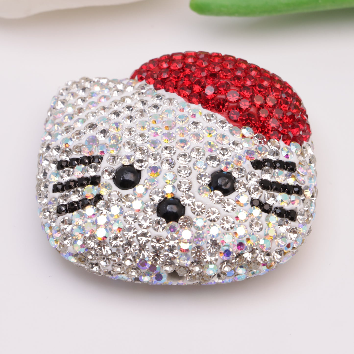 FS5070- 47*51Mm Full Diamonds Big Hk Head Beads Full-Diamond Kitty Head Beads Fit For Pen
