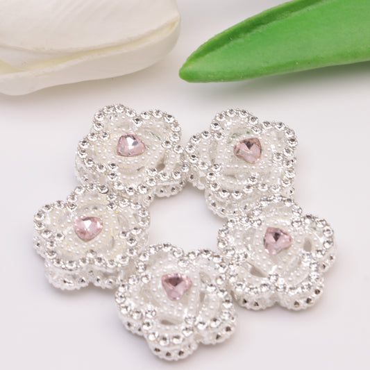 FS4478- 39mm Flower Zircon Beads, Zircon Diamond