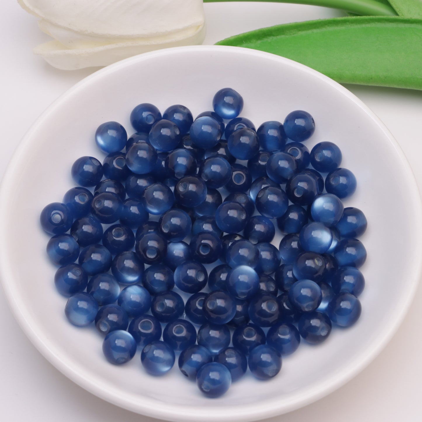 FS3523- 8mm Cat-Eye Resin Beads