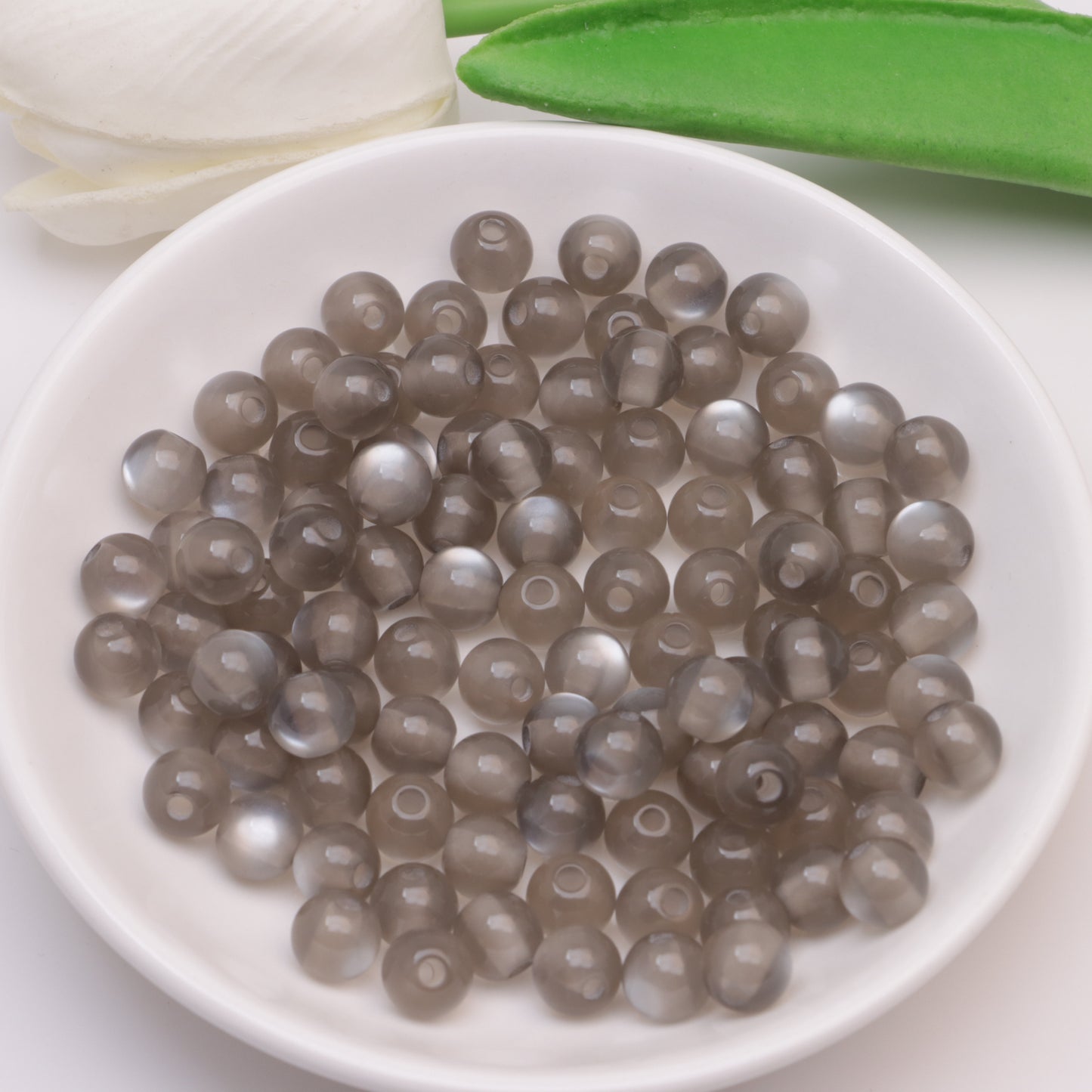 FS3523- 8mm Cat-Eye Resin Beads