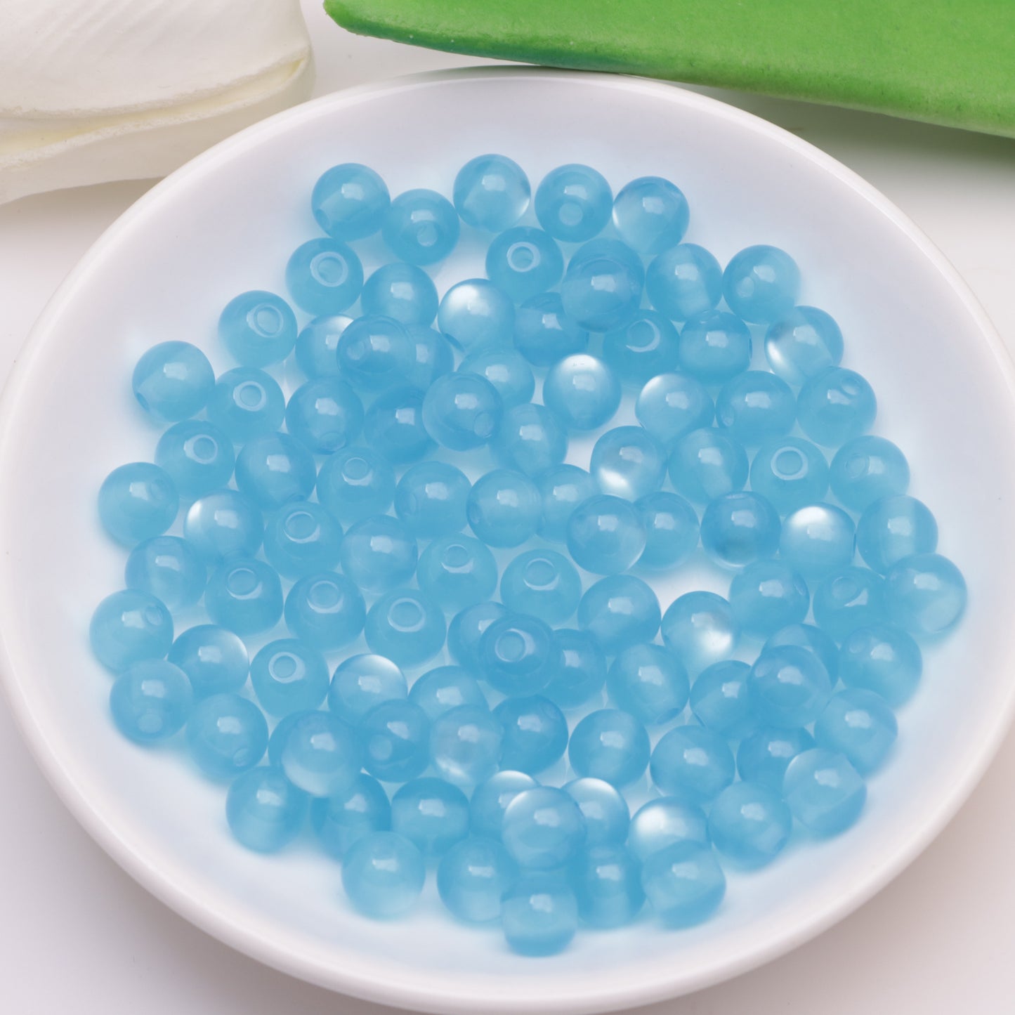 FS3523- 8mm Cat-Eye Resin Beads