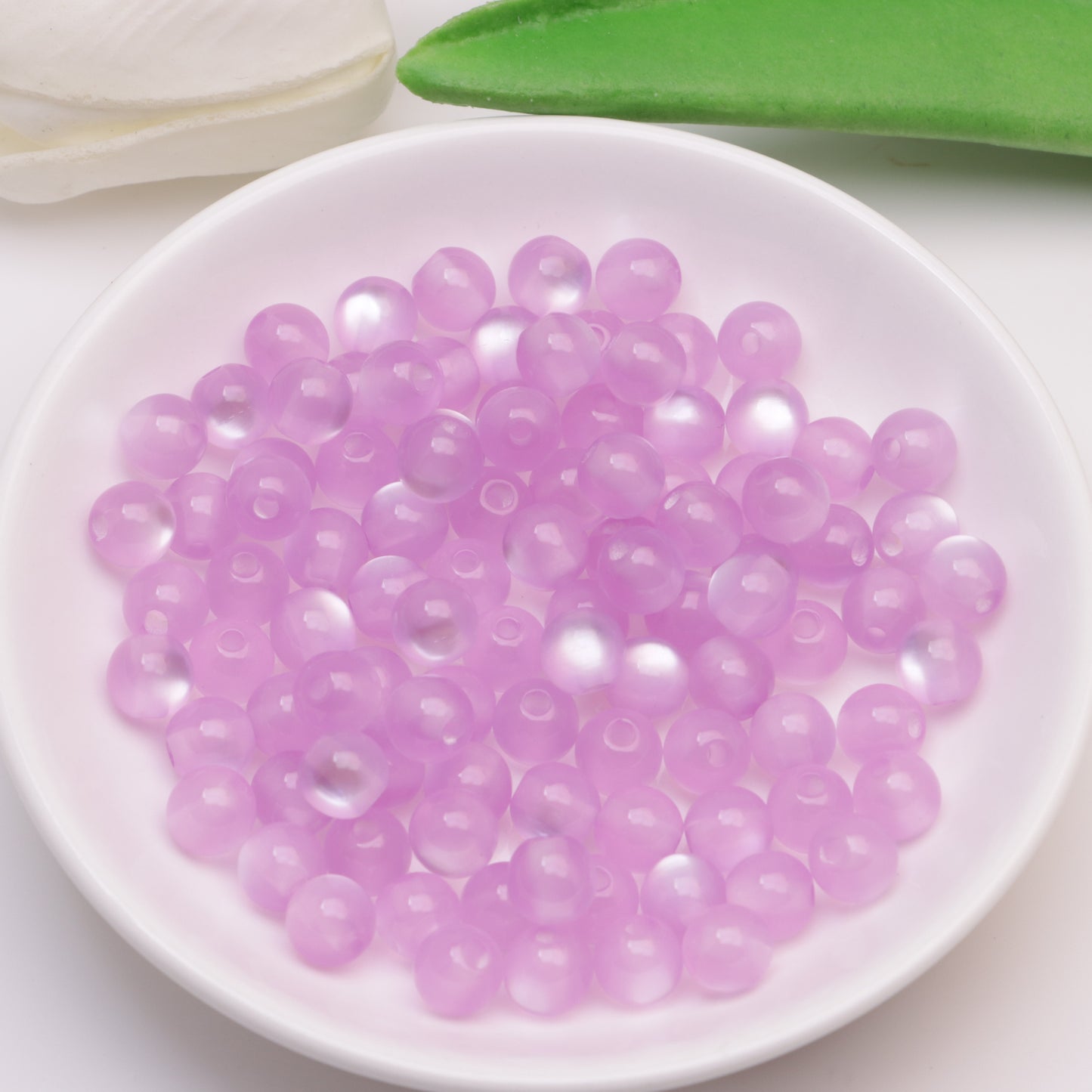 FS3523- 8mm Cat-Eye Resin Beads