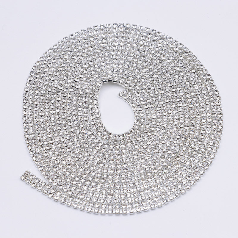 FS4569- 2mm Diamonds 2 Row Chain Double-row Claw Chain, Chain