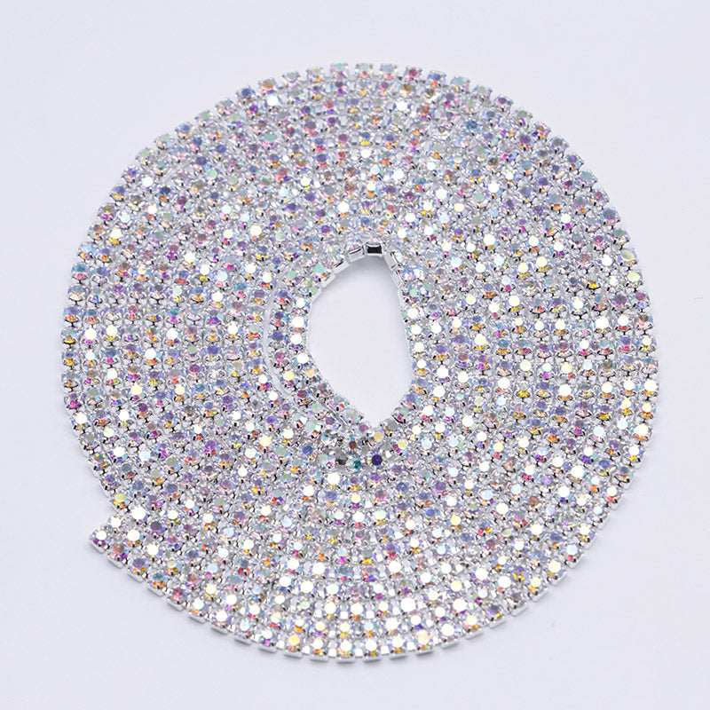 FS4569- 2mm Diamonds 2 Row Chain Double-row Claw Chain, Chain