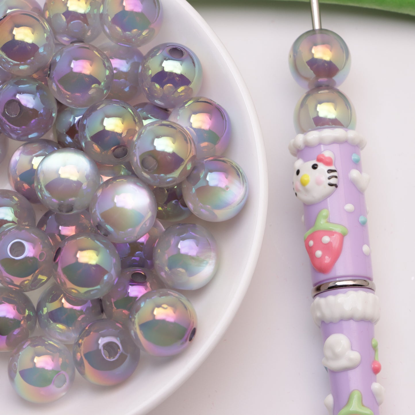 FS4447- 12mm Uv Cat Eye Beads (Cat's Eye Beads), Resin Beads, Fit For Pen