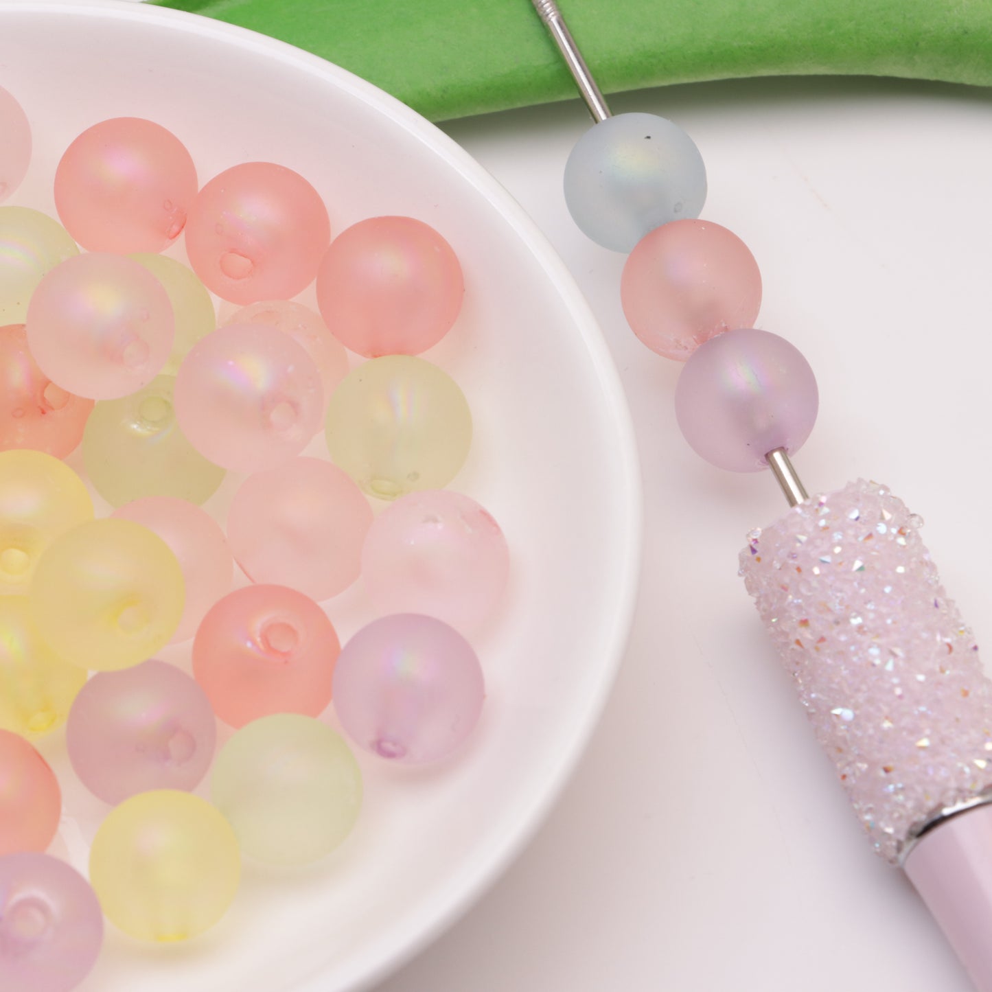 FS3615- 12mm Uv Beads Frosted Ab Beads