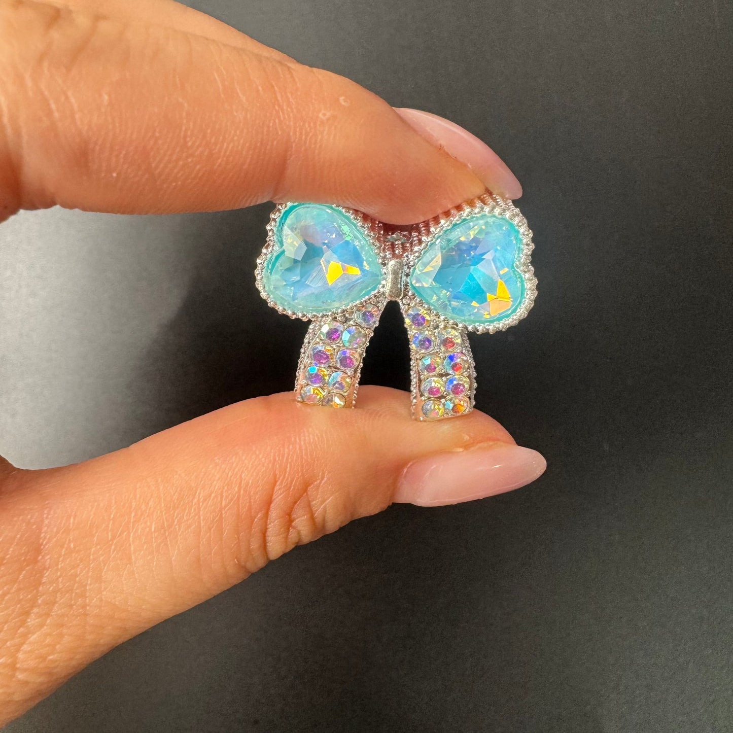FS0958- Mixed Color Alloy Heart-shaped Bow With Multiple Holes Fit For Beadable Pens