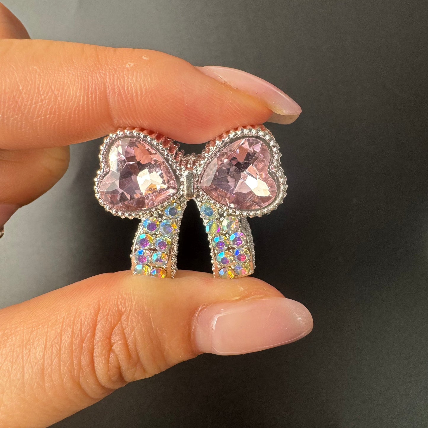 FS0958- Mixed Color Alloy Heart-shaped Bow With Multiple Holes Fit For Beadable Pens