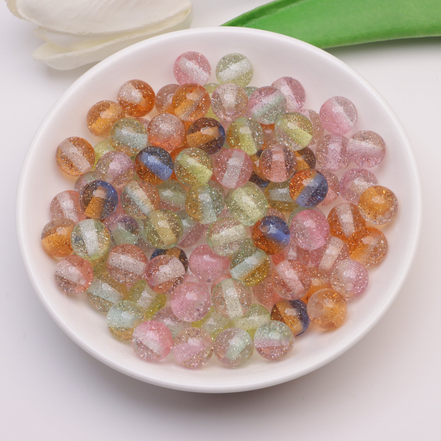FS3551- 10mm Gradient Starry Sky Resin Beads
