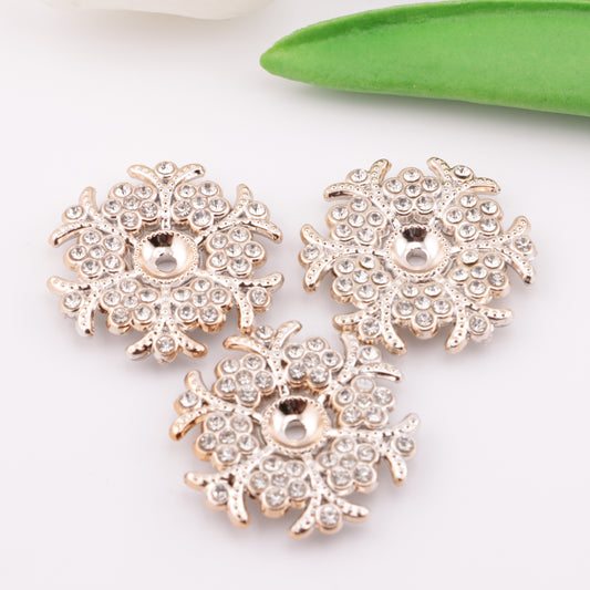 FS5293-35mm Plastic Flower Charms Plastic Flower Patches