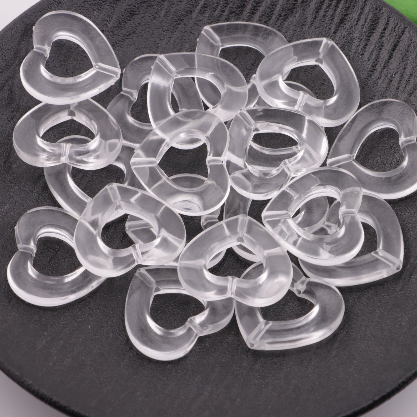 FS5335- 27mm Heart Based Beads With Hollowed-Out Heart Bottom, Thickness 6mm, Fit Pen