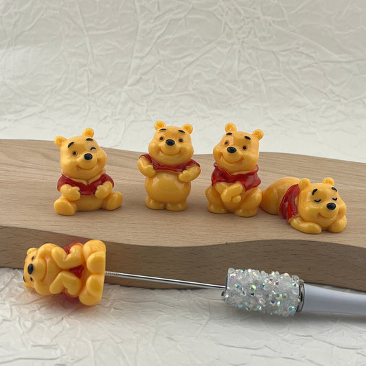FS1513-5 Pieces/Set Winne Bear Resin Pen Topper