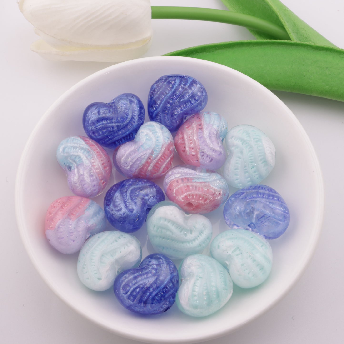 FS5270- 18*23mm Heart Beads Love Oil Painting Beads Fit For Pen