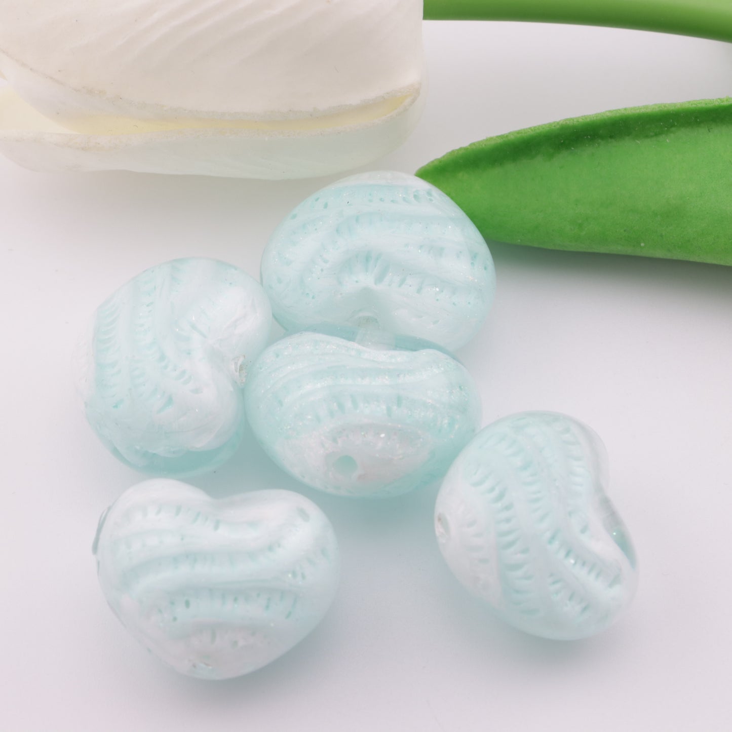 FS5270- 18*23mm Heart Beads Love Oil Painting Beads Fit For Pen