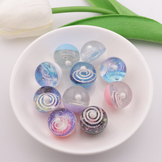 FS5171- 20mm Glow-in-the-Dark Galactic Resin Pen Cap Topper