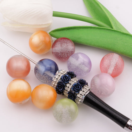 FS2405- 20mm Gradient Fine Glitter Resin Beads
