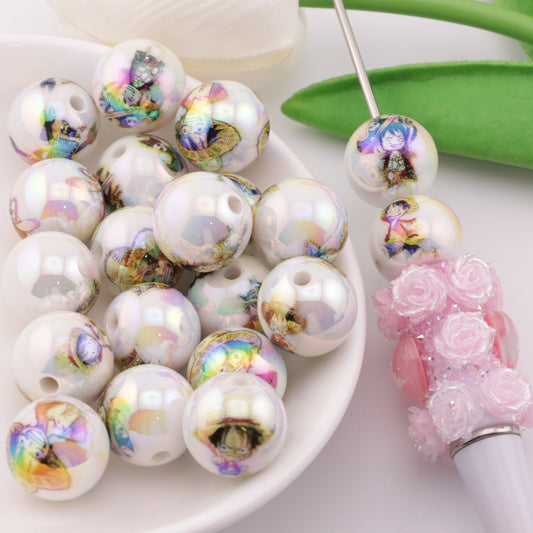 FS1994- 16mm One Piece Printed Beads