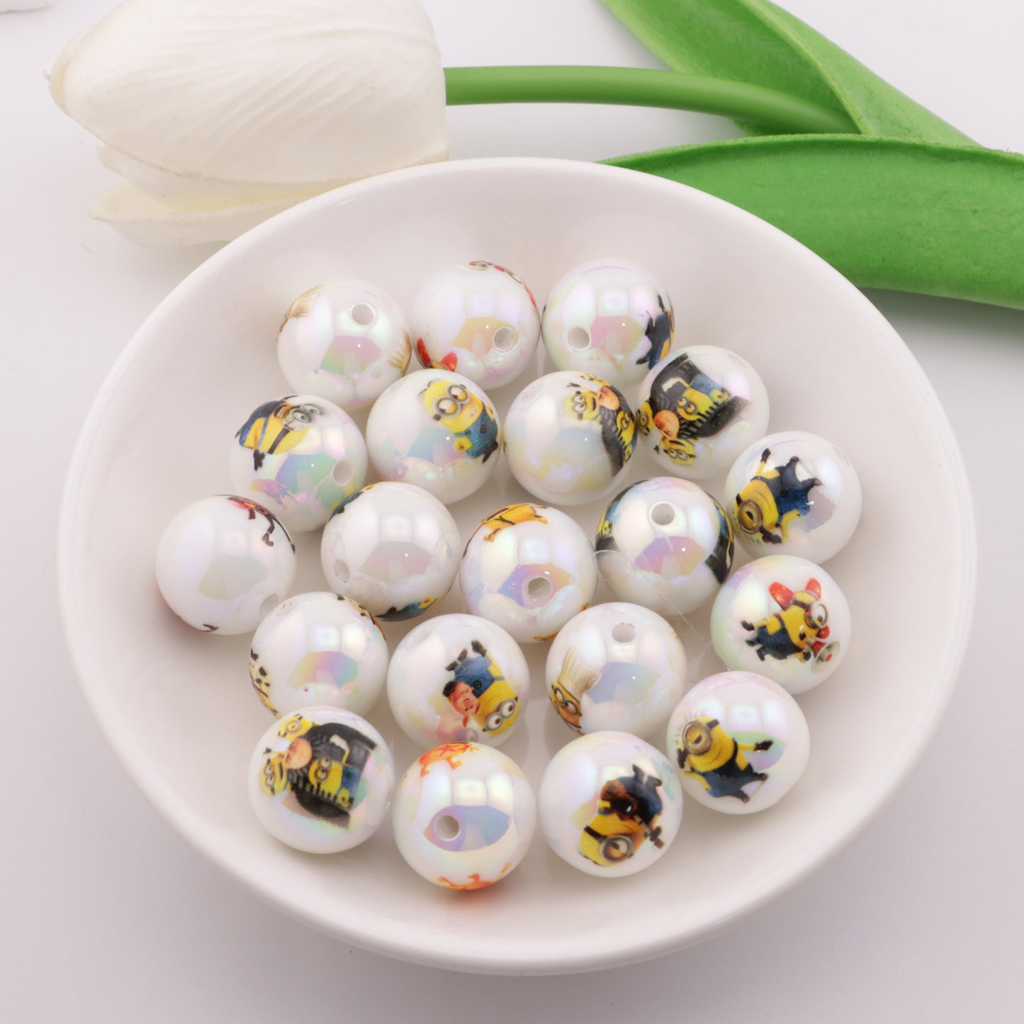 FS0422- 16mm Minions Printed Beads