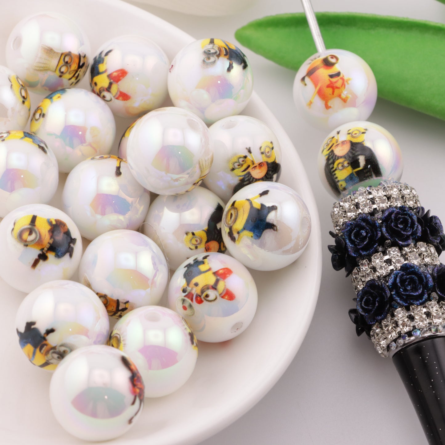 FS0422- 16mm Minions Printed Beads
