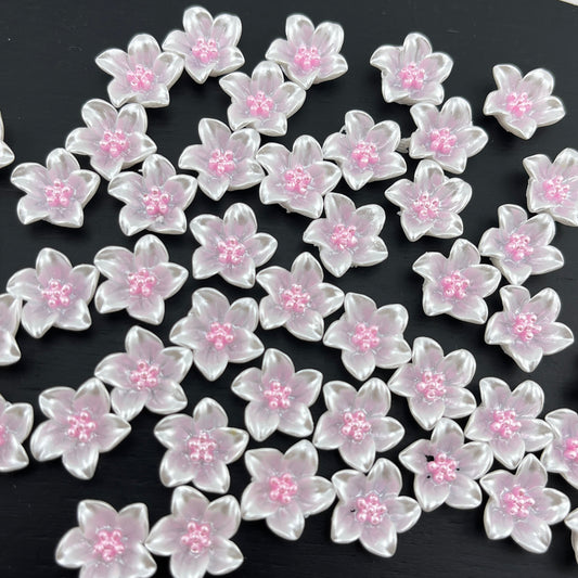 FS2152-190PCS 12MM  Glowing Pearl Looking Lily