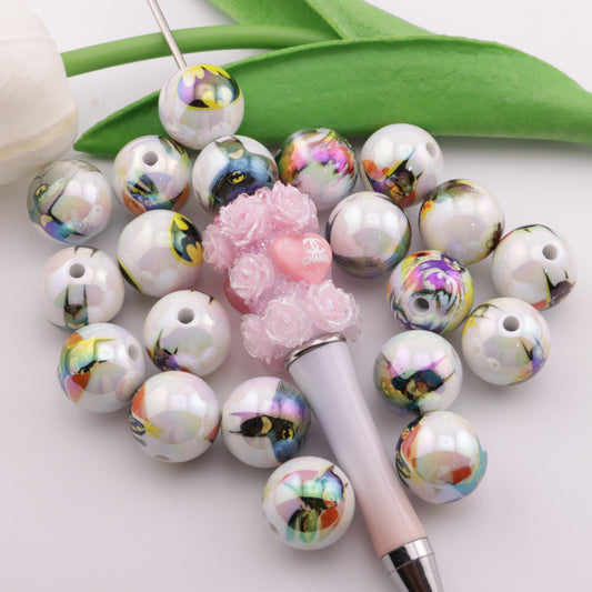 FS0580- 16mm UV Printed Beads