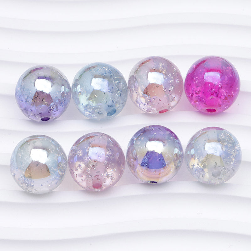 FS4801- 16mm UV Silver Foil Beads