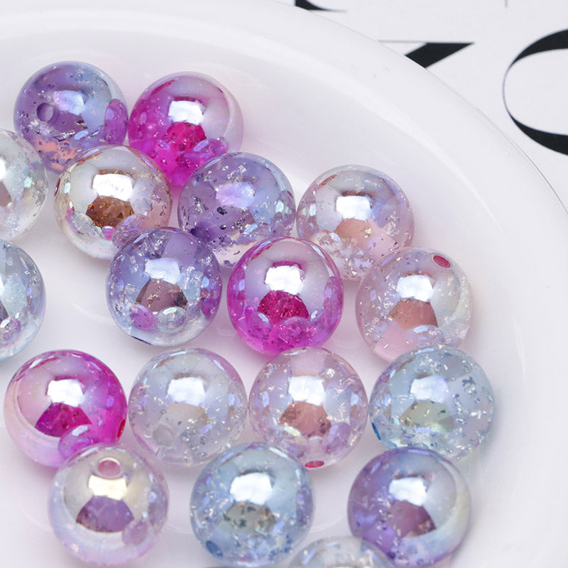 FS4801- 16mm UV Silver Foil Beads
