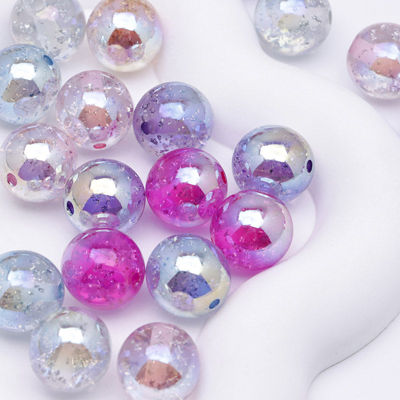 FS4801- 16mm UV Silver Foil Beads