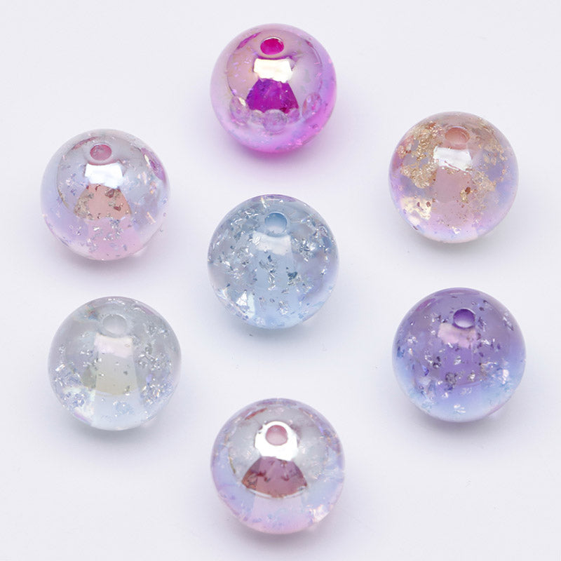 FS4801- 16mm UV Silver Foil Beads