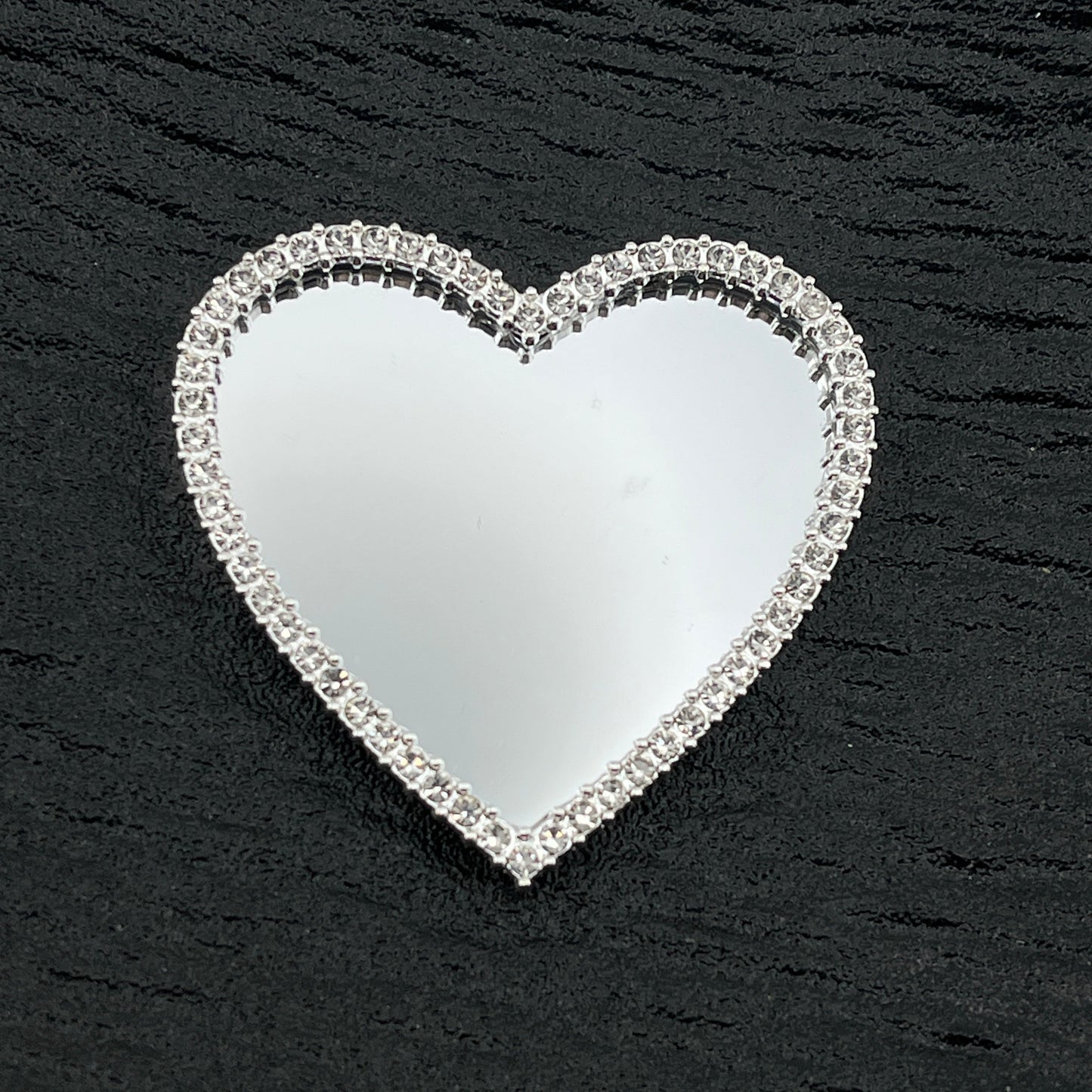 FS2599-57¡Á57mm Sliver Heart Mirror Alloy Patch For Making Fancy Beads