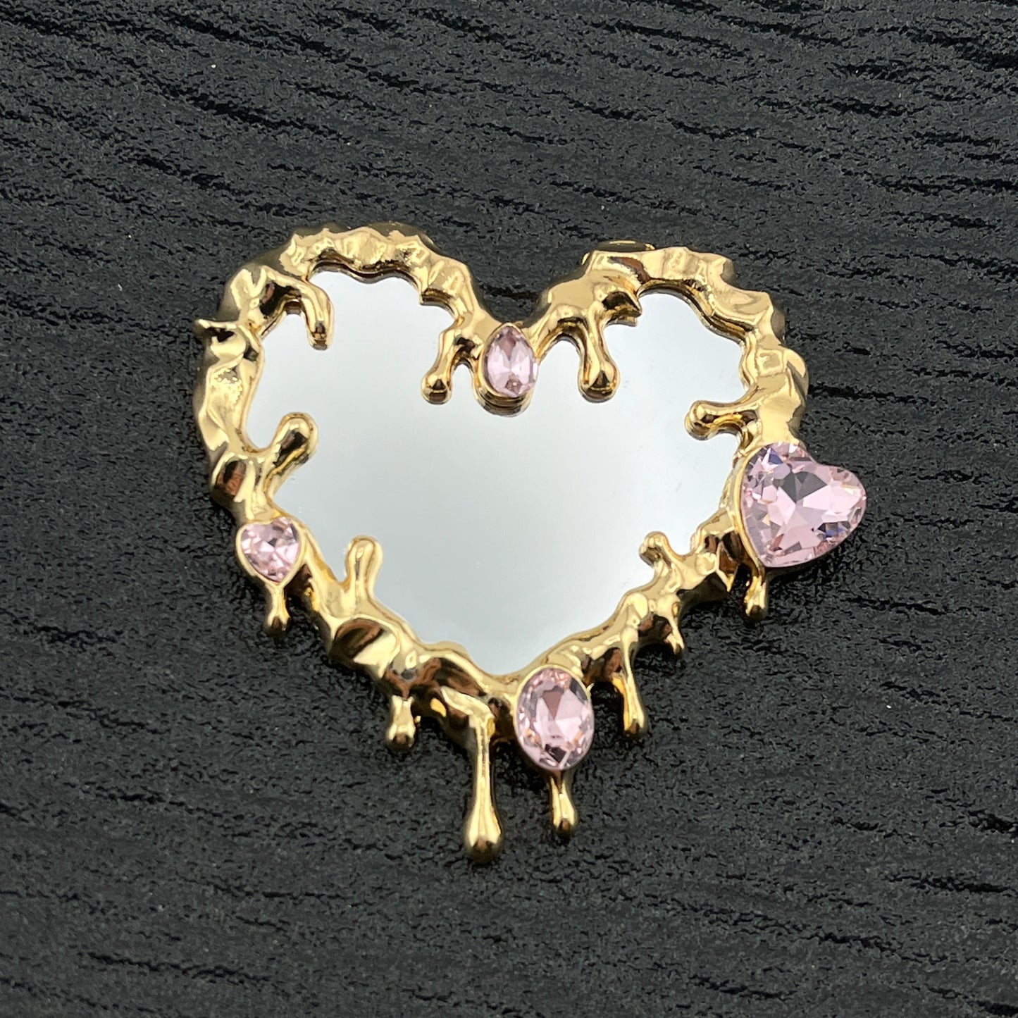 FS1773-Heart Shapes Mirror Patch For Making Fancy Beads