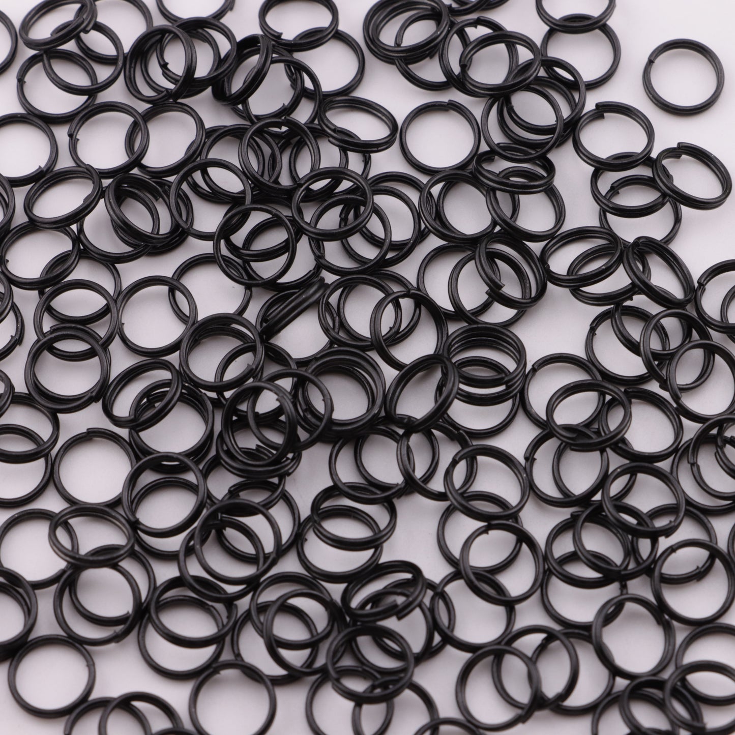 FS5234- 8mm Black 2-Layer Rings Metal Black Paint Two-Layer Rings