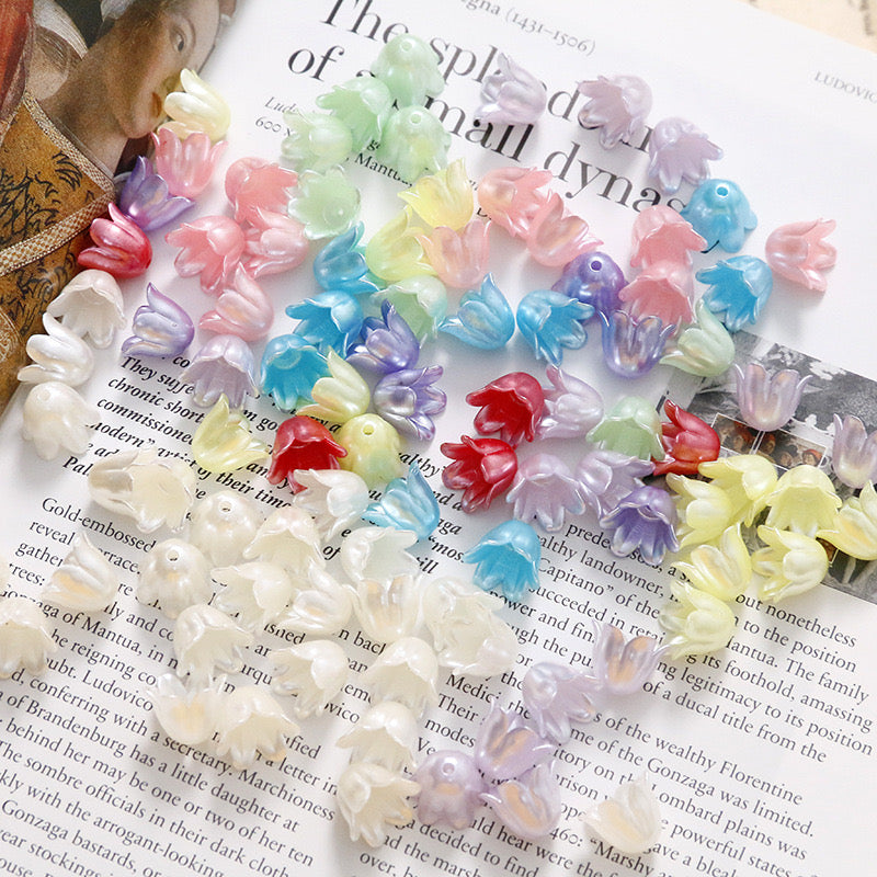 FS0935- 8Mm Mother - of - Pearl Lily - of - the - Valley Acrylic Beads For Making Car Hangers