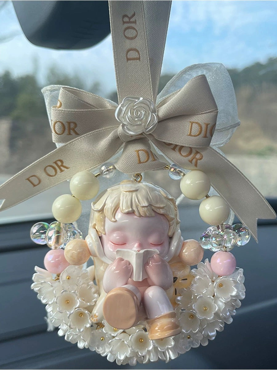 FS0935- 8Mm Mother - of - Pearl Lily - of - the - Valley Acrylic Beads For Making Car Hangers