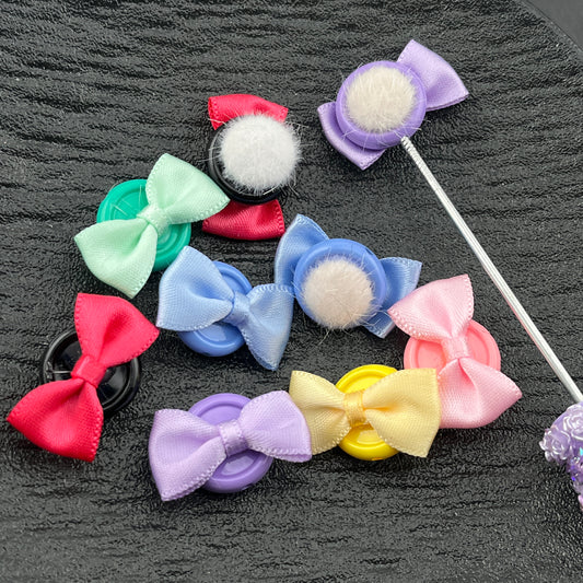 FS2640- Bowknot Plush Resin Beads