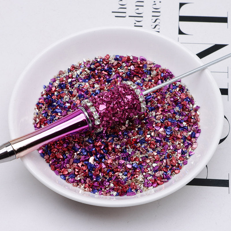 FS2967- Uv Broken Glass Sand Colored Plated Broken Glass Sand