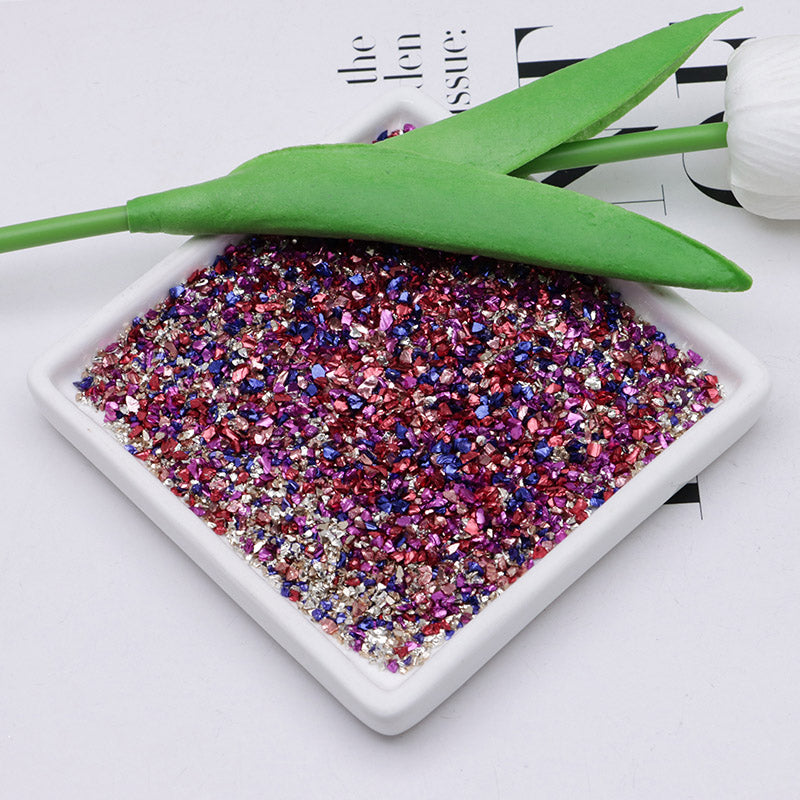 FS2967- Uv Broken Glass Sand Colored Plated Broken Glass Sand