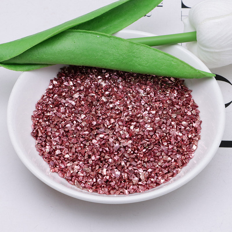 FS2967- Uv Broken Glass Sand Colored Plated Broken Glass Sand