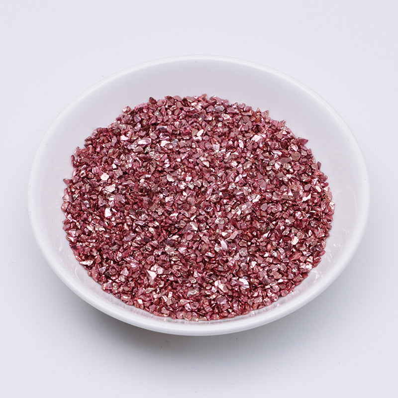 FS2967- Uv Broken Glass Sand Colored Plated Broken Glass Sand