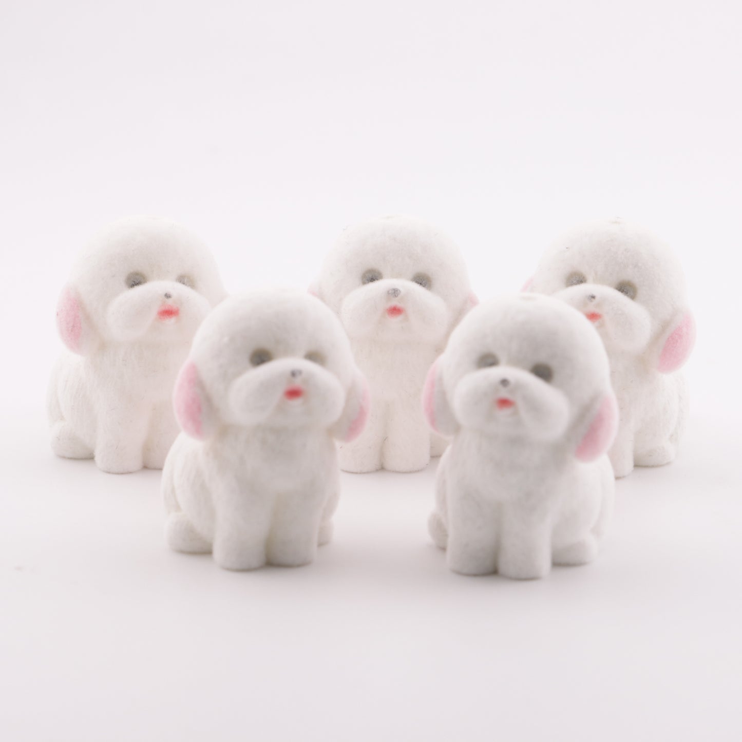 FS5462- Flocked Dog Resin Beads