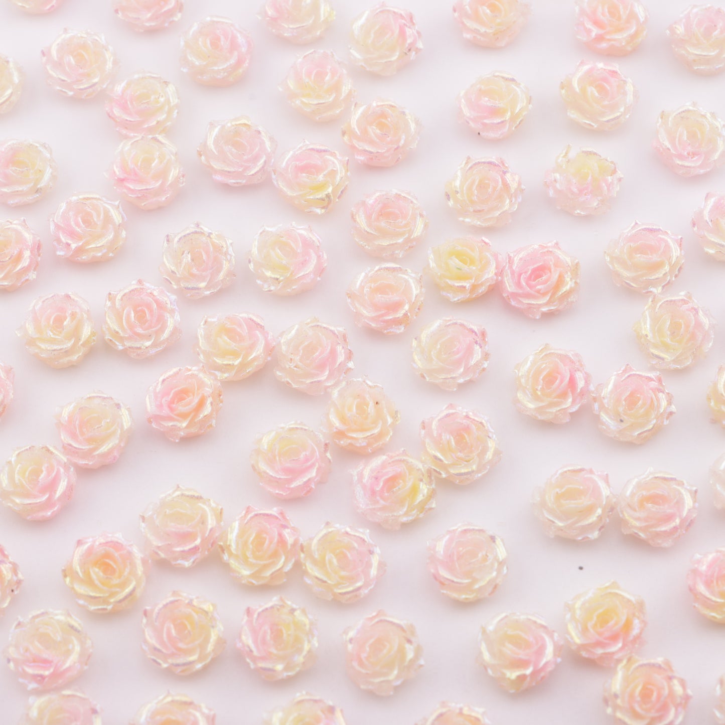 FS5549- 10mm UV Soft Flower Charms Soft Flower Patches Luminous Glow-In-The-Dark