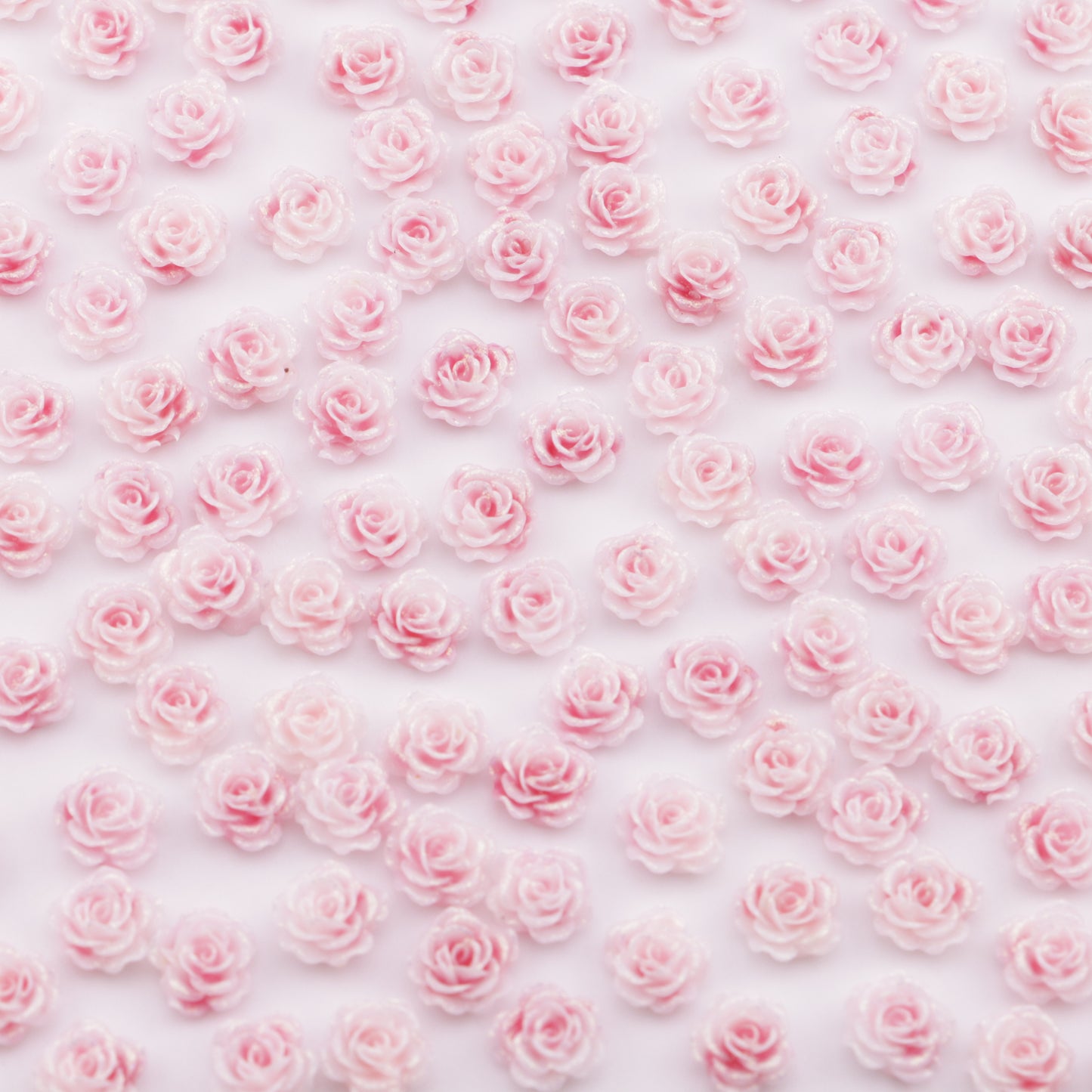 FS5396- 6mm Luminous Rose Flowers Charms Glow-in-the-Dark Soft Small Rose Patches