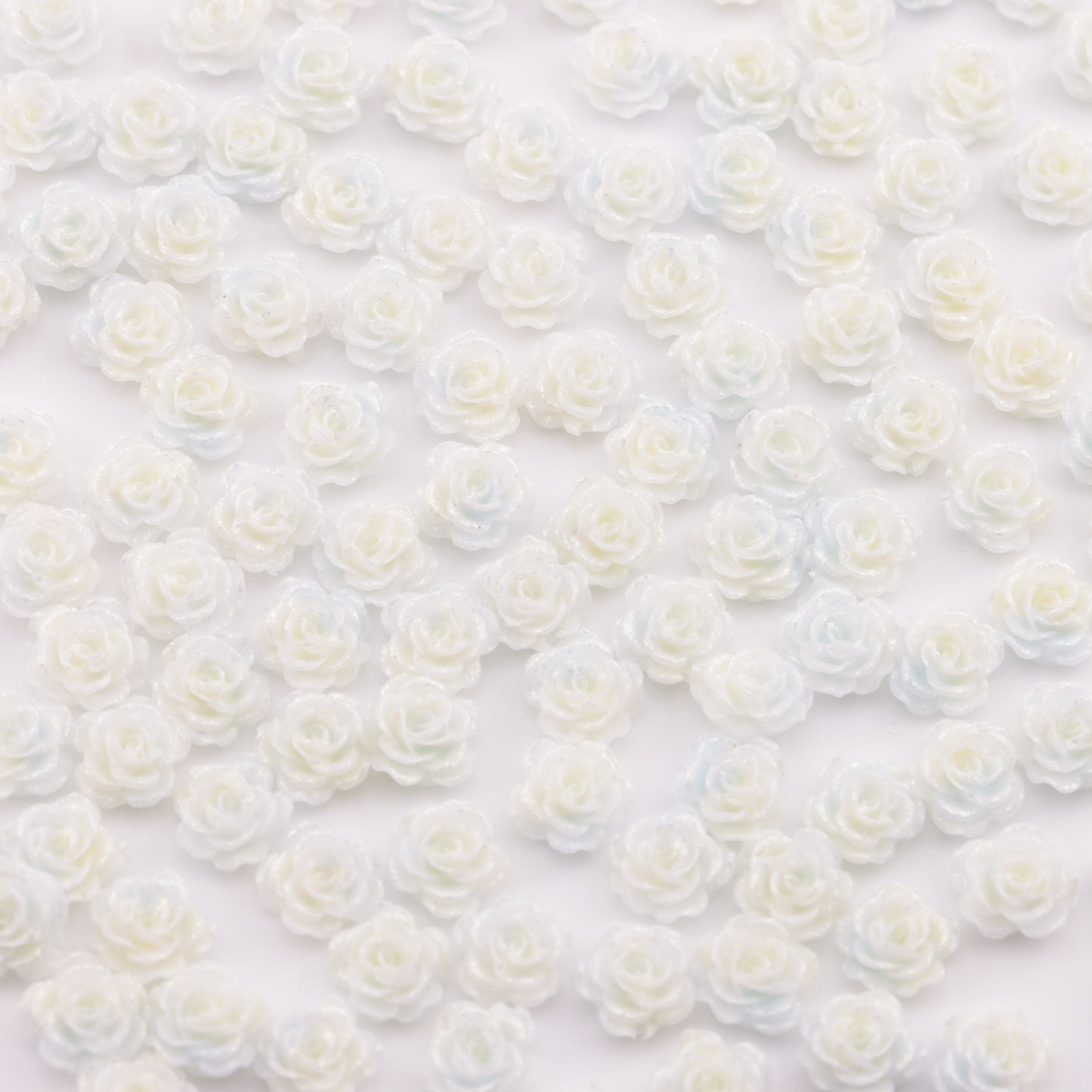 FS5396- 6mm Luminous Rose Flowers Charms Glow-in-the-Dark Soft Small Rose Patches