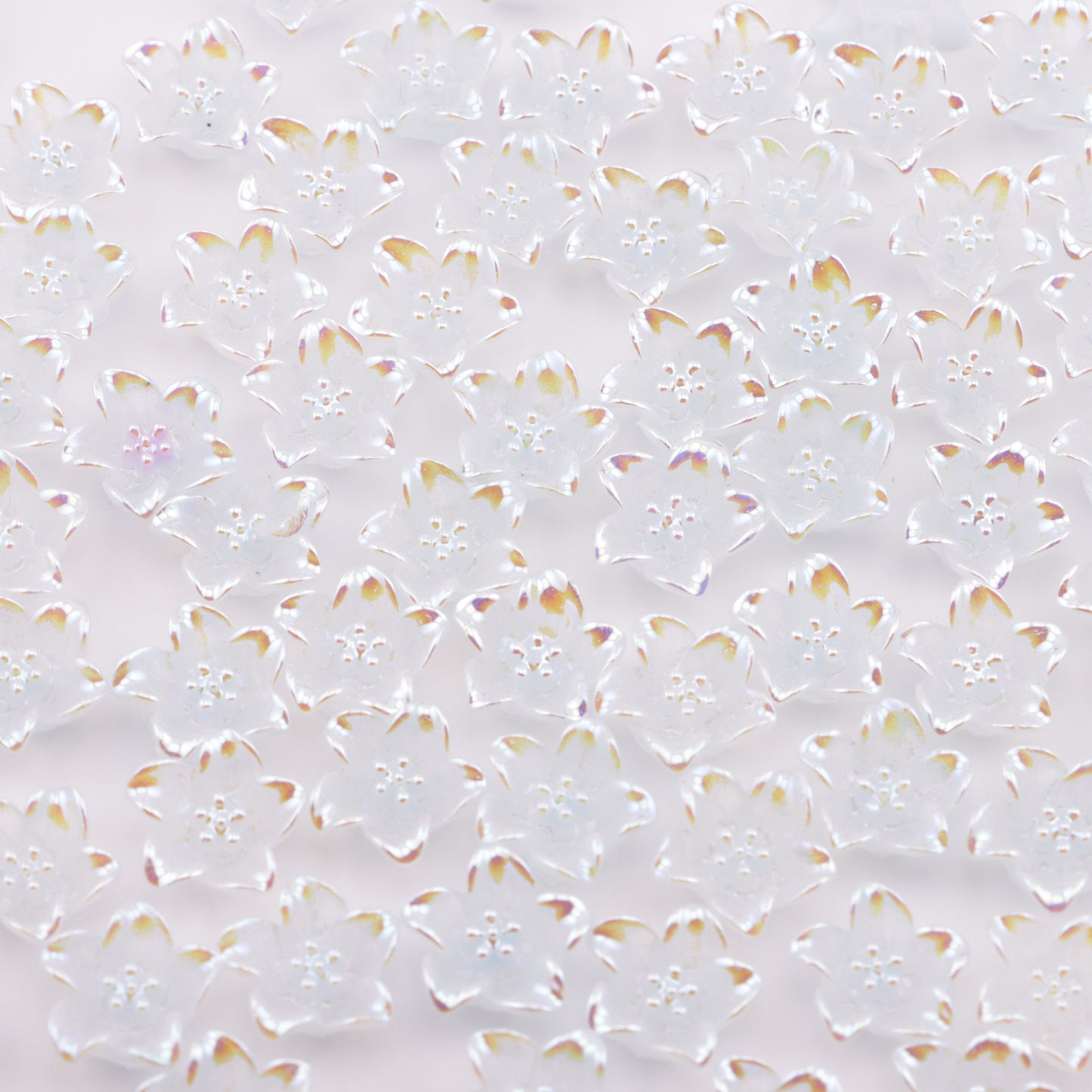 FS5595- 14mm UV Lily Soft Flower Charms Colored-plated Lily Soft Flower Patches