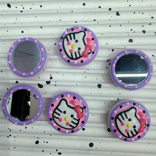 FS0346- Pink HK Mirror Freehand Painting Beads Fit For Beadable Pens