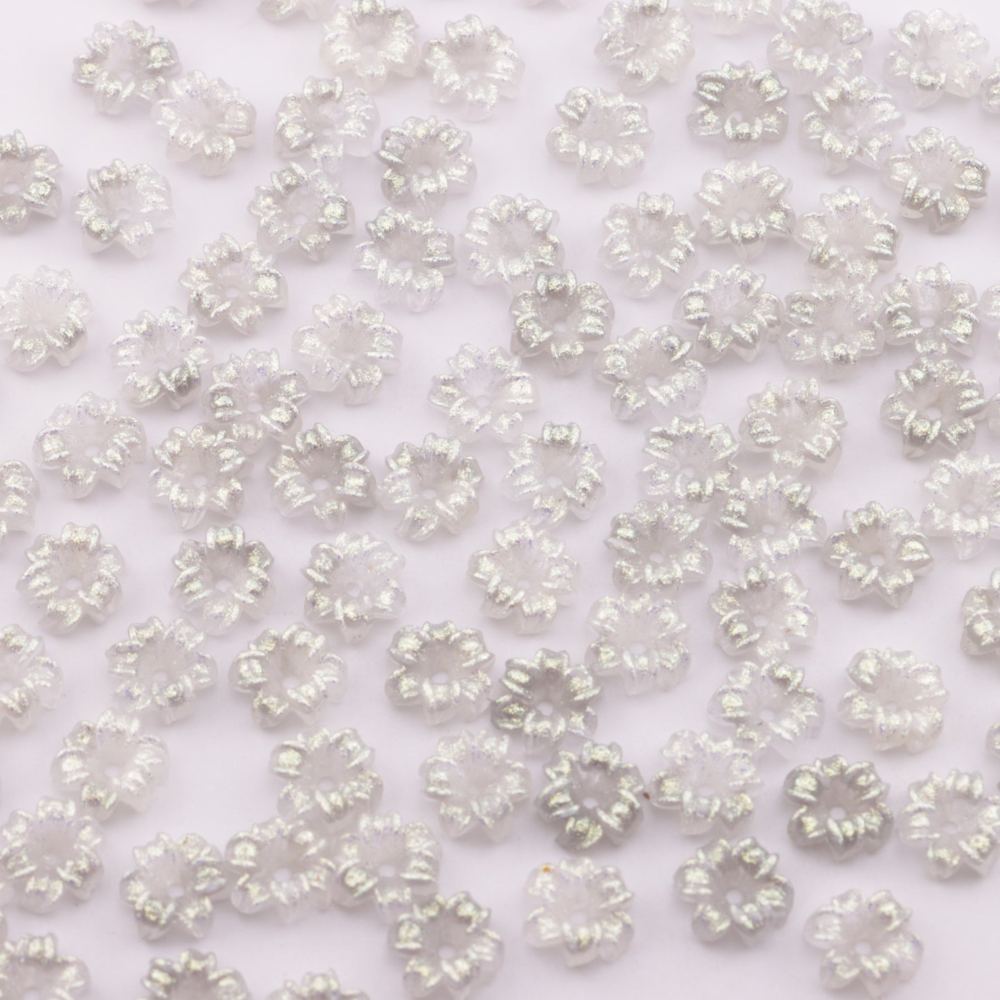 FS5173- 10mm Soft Flower Charms Narcissus Soft Flowers With Holes Luminous Glow
